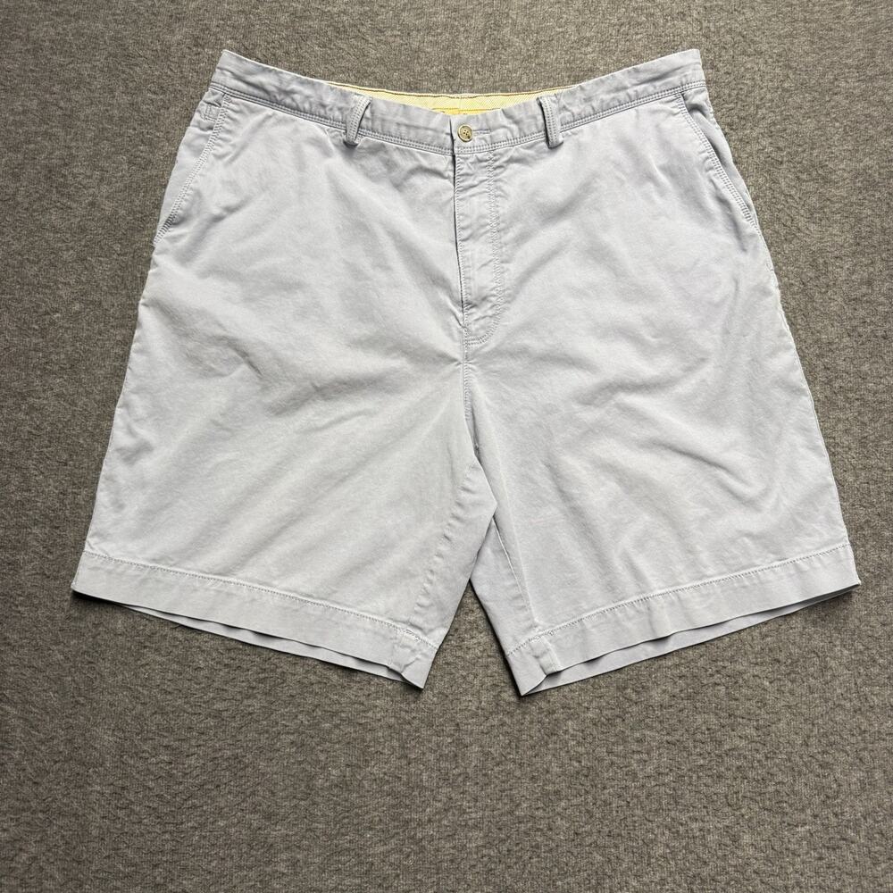 Tommy Bahama Chino Shorts Mens 37* Light Gray Tencel Cotton Walking Casual Golf